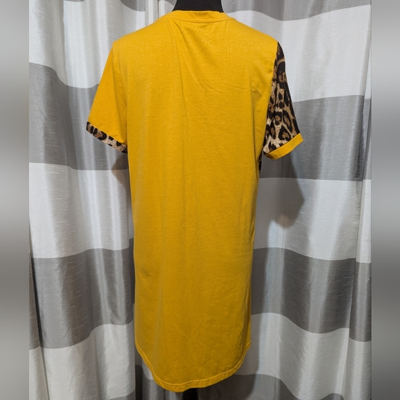 Leopard Print Shein PulloverTee Shirt Dress. Size: Large - Picture 4 of 8